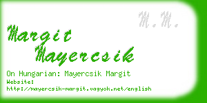 margit mayercsik business card